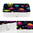 thumbnail image 4 of Alien PU Leather Necklace Organizer Jewelry Box Earring Organizer with Removable Compartment, Portable, 4 of 6