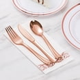 thumbnail image 5 of 200-Pack Linen-Feel Disposable Guest Towels – Soft and Absorbent Paper Hand Towels for Bathroom or Kitchen – Elegant White Napkins with Rose Gold Design for Parties, Weddings, Dinners Events, 5 of 12