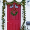 thumbnail image 4 of Mini Christmas Wreaths for Cabinet Kitchen Windows Decors Bulk with Red Bow Small Artificial Norfolk Farmhouse Wreaths with Berry Pine Cone for Fireplace Front Door Porch Wall Hanging, 4 of 6