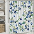 thumbnail image 5 of 4 Pcs Shower Curtain Sets Country Blueberries Rug Toilet Lid Cover And Non-Slip U Shape Mat Watercolor Botanical Blueberry Farmhouse Bathroom Decor Set for Bathroom Decor Sets 72inch X 72inch, 5 of 8