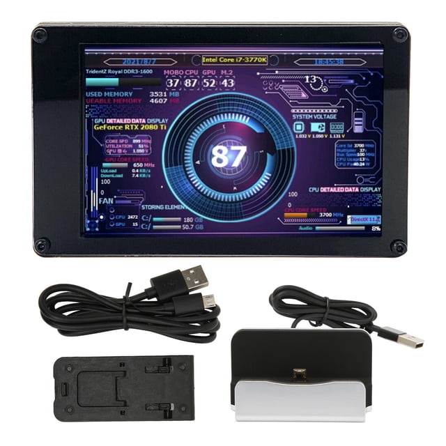 Monitor de temperatura de computadora, Mini pantalla IPS USB de 3,5 pulgadas, AIDA64, PC, CPU, RAM, Monitor de datos, Panel de Sensor de PC, pantalla dinámica