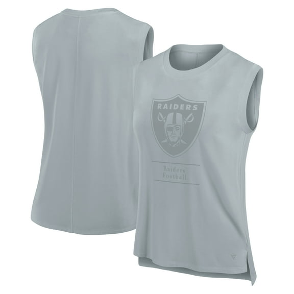 Women's Fanatics Gray Las Vegas Raiders Studio Embrace Tank Top