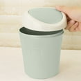 thumbnail image 5 of Green Desk Trash Can,6.69*4.13 In Mini Desk Trash Can,Plastic Trash Can with Swing Lid for Home, Office, Kitchen, Vanity Tabletop, Bedroom, Bathroom, 5 of 5