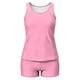thumbnail image 4 of Traje de baño conservador de dos piezas para mujer, tankini, con sujetador acolchado, sin mangas, cuello redondo, de dos piezas, color liso, traje de baño de dos piezas para mujer, trajes de baño tank, 4 of 9