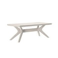 thumbnail image 3 of Plank+Beam Solid Wood Cross Leg Rectangular Coffee Table, 48" Coffee Table for Living Room, White, 3 of 9