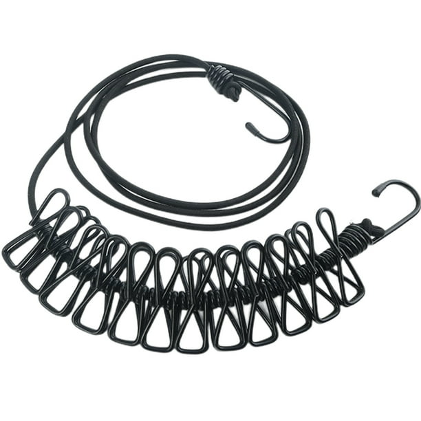 Portable Clothesline Retractable Clotheslines for Outdoor Clothes Lines Rope Windproof Elastic