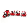 thumbnail image 6 of HCTSHG Home Decor Santa Ornament Christmas Wooden Train, Mini 4- Section Train Toy with Snowman and Train Rail Model Toy Set for Kids Christmas Party Decoration, 6 of 8