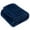 Navy Blue, variant on Plush Textured Waffle Knit 60”L x 50”W Lightweight Reversible Microfiber Sherpa Throw Blanket for Adults, Kids, Pets, Beds, Couches and Loveseats in Midnight Black