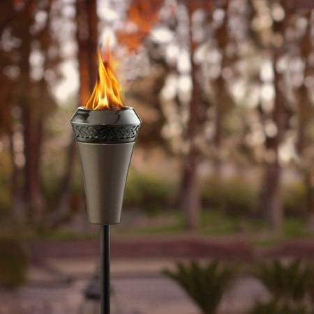 Classic Tiki Torches - TIKI® Brand Island King® Large Flame Torch - Gun Metal