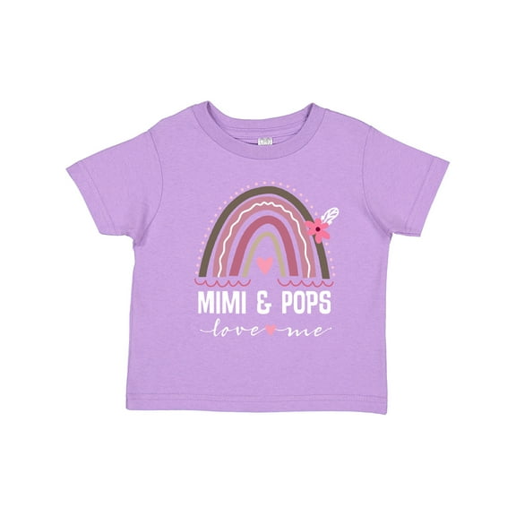 Inktastic Mimi and Pops Grandchild Rainbow Girls Toddler T-Shirt