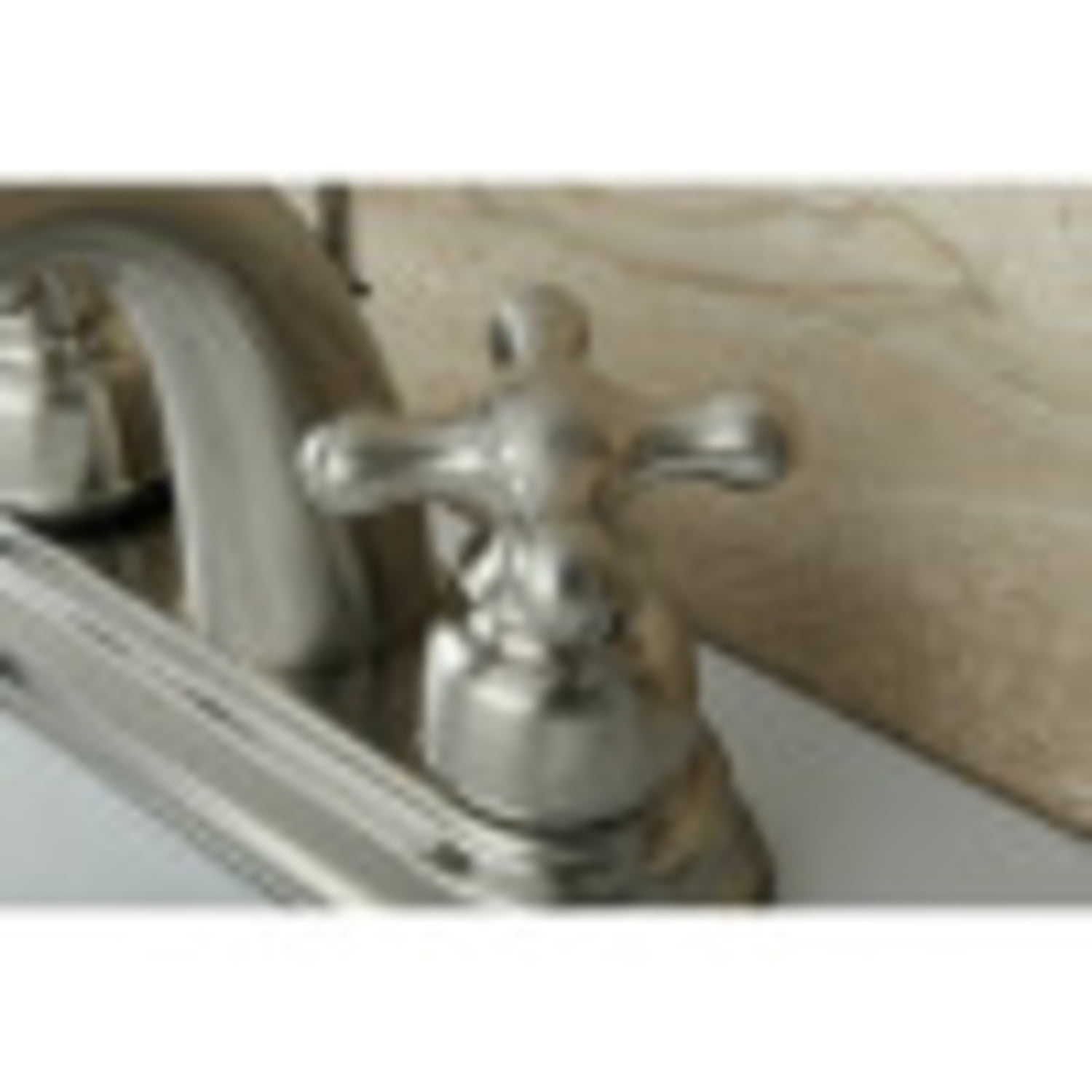 Kingston Brass KB5618AX 4 in. Centerset Bathroom Faucet, Brushed Nickel
