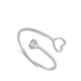 thumbnail image 4 of Open Adjustable Heart Promise Ring 925 Sterling Silver Thumb Band Jewelry Female Male Unisex Size 6, 4 of 4