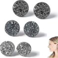 thumbnail image 1 of Atheniz Magnetology Lymphvity Germanium Earrings, Amo'thea Lymphactive Mag Studs--10mm--Black--Product code 73729 10mm Black, 1 of 5