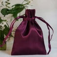 thumbnail image 2 of Efavormart 12PCS EGGPLANT Satin Gift Bag Drawstring Pouch Wedding Favors Bridal Shower Candy Jewelry Bags - 3"x4", 2 of 10