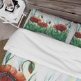 thumbnail image 4 of DESIGN ART Designart 'Red Bright Poppy Flowers On A Green Meadow' Traditional Duvet Cover Comforter Set Twin Cover + Comforter + 1 Sham 3 Piece, 4 of 5