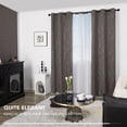 thumbnail image 4 of Deconovo Silver Printed Blackout Curtains - 2 Panels, Wave Dots Pattern, Grommet Top, 52"x45", Thermal Insulated Drapes for Bedroom & Living Room, Taupe, 4 of 10