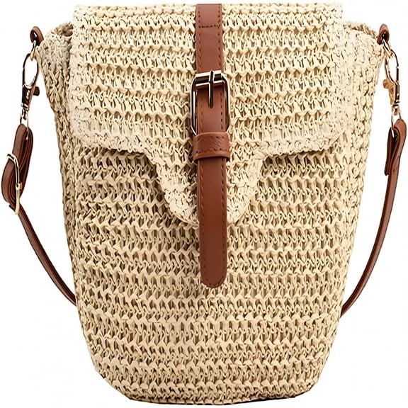 GASTROPOD Straw Beach Bags For Women Summer Straw Cross-body Bag Raffia Handbag Shoulder Bag Bucket Bag Dumpling Rattan Purse