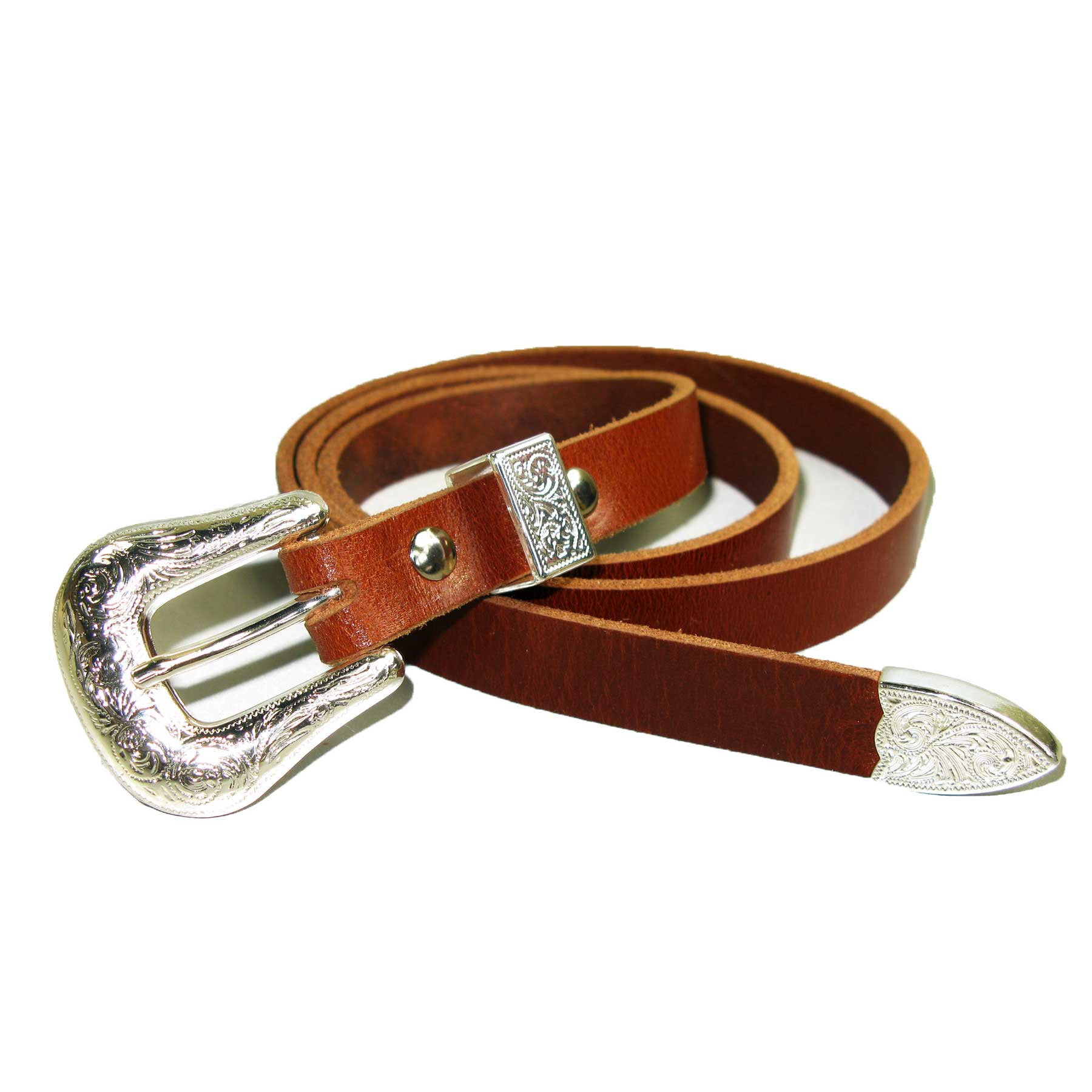 Tan Leather Ladies Belt