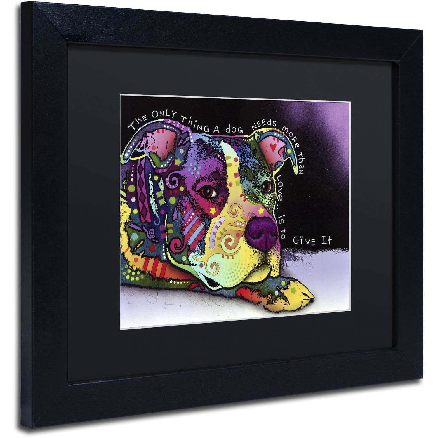 Trademark Fine Art "Affection" Canvas Art by Dean Russo, Black Matte, Black Frame