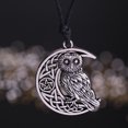 thumbnail image 2 of EUEAVAN Wicca Owl Pendant Necklace Goddess Crescent Moon Pendants Pentagram Pagan Amulet, 2 of 8