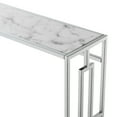 thumbnail image 4 of Convenience Concepts Town Square Chrome Console Table, Faux White Marble/Chrome Frame, 4 of 7