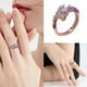 thumbnail image 5 of 1 chapado en oro rosa de dos tonos dedo anillo tamaño anillos adecuado para la mayoría de las mujeres exquisito día de San Valentín anillos de cumpleaños anillo, 5 of 8