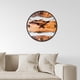 thumbnail image 5 of Reloj de pared de madera, reloj decorativo colgante, reloj de pared artístico redondo para Color marrón, 5 of 8