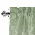 thumbnail image 4 of Sage Green Wildflowers Rod Pocket Curtain Valance, Modern Floral Butterfly Plant Farmhouse Window Valance for Living Room, Bedroom, Kitchen 60"W x 18"L, 4 of 9