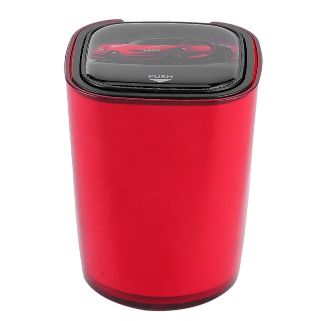 JUSPOCKET Cenicero portátil para coche con LED para fumar puros, caja interior de doble capa, soporte para vaso cilíndrico para cenizas (rojo)
