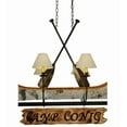 thumbnail image 3 of Meyda Tiffany 139745 Personalized 8 Light 50" Wide Linear Chandelier - Natural Wood /, 3 of 7