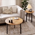 thumbnail image 5 of COSIEST Nesting Coffee Table Set of 2, Round Side Tables for Living Room, Space-Saving Design, 5 of 7