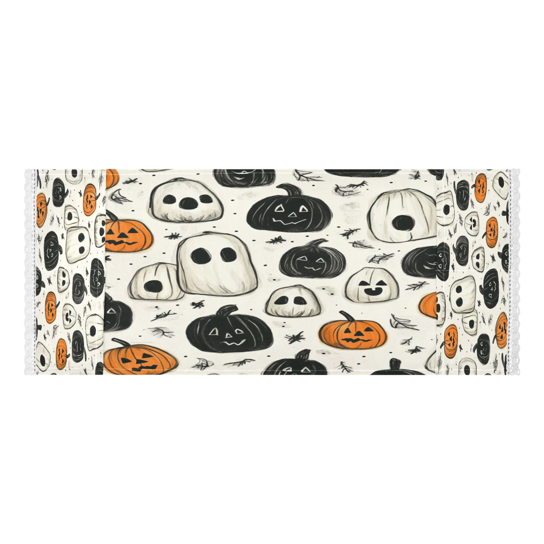 Ghosts and PumpkinsWasher and Dryer Covers Dust-Proof and Oil Resistant Fridge Cover with 4 Storage Pockets Washing Machine Top Cover for Laundry Kitchen Home 51.2 x 22 In