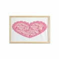 thumbnail image 1 of Love Wall Art with Frame, Lace Heart with Floral Pattern Wedding Valentine Blossoms Leaves Classic Retro, Printed Fabric Poster for Bathroom Living Room, 35" x 23", Pink Rose White, by Ambesonne, 1 of 2