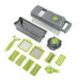 thumbnail image 1 of 14-Piece Verdura Multi-Function Kitchen Chopper / Slicer Cortador de verduras Procesador de alimentos Cortador de datos ondulado Dados Separador de rejillas Innova Imports 37857, 1 of 5