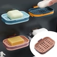 thumbnail image 1 of WHEANG Clearance Shower Soap Rack Self Adhesive Soap Rack for Shower Wall Bathroom Kitchen Wall Soap Tray Wall Mounted Drain Rack, 1 of 4