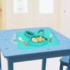2 in 1 Safe Waterproof Silicone Green Rabbit Divided Placemat Plate Bowl Tableware for Baby Toddler Kids