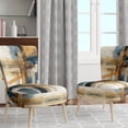 thumbnail image 2 of Designart "Contemporary Watercolor Abstraction I" Blue Modern Upholstered Accent Chair - Modern Arm Chair For Bedroom, 2 of 5