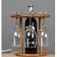 thumbnail image 2 of Soporte creativo para copas de vino al revés de bambú sólido (soporte para copas de vino de bambú Nan con 6 orificios) Sailing Electrónica, 2 of 5