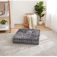 thumbnail image 1 of Almohada de suelo Sweet Home Collection, grande, cuadrada, gris, 6 pulgadas, 1 of 6