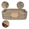 thumbnail image 4 of THE LICKER STORE Scallop 27" x 18.25" Tropical Handwoven Rattan Pet Bed with Machine Washable Cushion, Kubu Gray, DBD1002A, 4 of 8