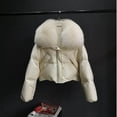 thumbnail image 1 of Parka de plumón de piel grande para mujer, abrigos cálidos de invierno, chaqueta acolchada, Parka de nieve impermeable con piel sintética extraíble, prendas de vestir exteriores, 1 of 5
