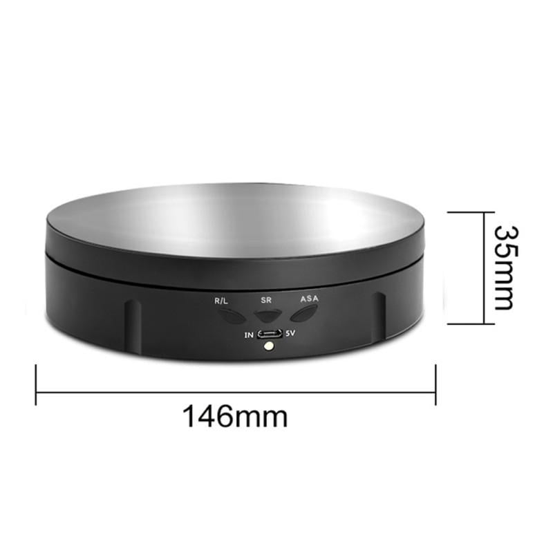 360 Degree Electric Rotating Display Stand Shop Round Display Turntable  Automatic Spinning Base 3 Speeds Adjustable