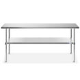 thumbnail image 2 of GRIDMANN 60 x 30 Inch Stainless Steel Table w/ Undershelf, NSF Commercial Kitchen Work & Prep Table, 2 of 7