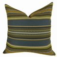 thumbnail image 1 of Plutus Chic Stripe Indigo Handmade Pillow, (18" x 18"), 1 of 2