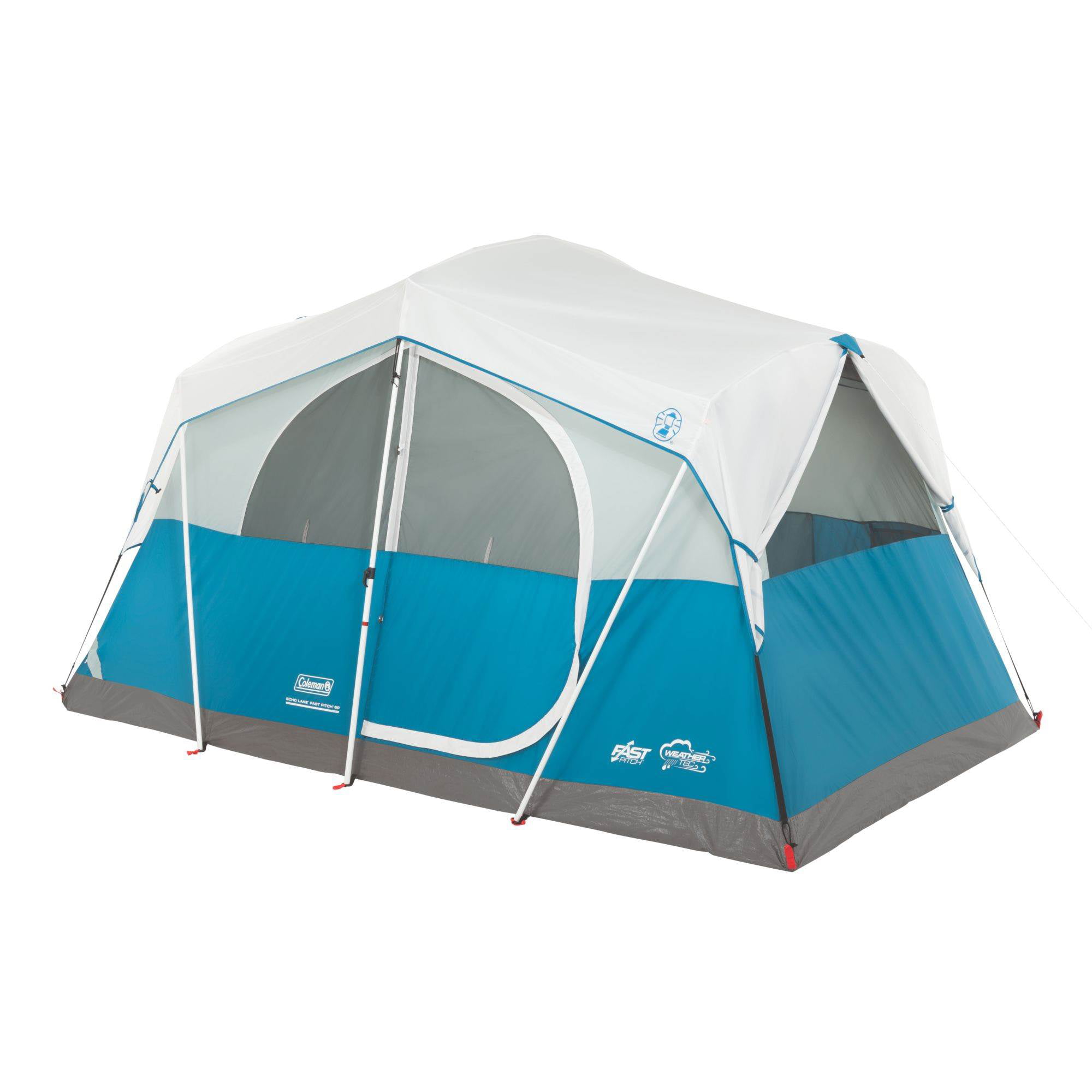 Onbelangrijk wassen Annoteren Coleman Echo Lake 6 Person Fast Pitch 12' x 7' Cabin Tent w/ (2) Camping  Chairs - Walmart.com