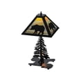 thumbnail image 4 of Meyda Tiffany 32552 Table Lamp From The Bear In The Woods Collection - Black, 4 of 6