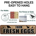 thumbnail image 3 of 'Farm Fresh Eggs' Retro Vintage Metal Tin Bar Sign, Decorative Wall Art Signage, Primitive Farmhouse Country Kitchen Home Décor, 16" x 4", 3 of 5