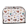 thumbnail image 6 of Toaster Covers 2 Slice, Farm Birds Goose Waterproof Bread Machine Cover Fits for Standard 2 Slice Toasters, Home Decor Toaster Protection with Hanging Rope, 6 of 7