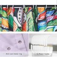 thumbnail image 3 of Mold Resistant Plant Print Shower Curtain 183x183cm with 12 Washable Fabric Hooks, 3 of 5