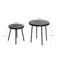thumbnail image 3 of DRNANLIT 2-Pack Solar Powered Side Table with LED Light, Nesting Round End Table Set for Outdoor/Indoor Use, 3 of 6